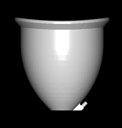 110mm wide by 110mm deep 3d printable breast / buttock enlargement cupping cup