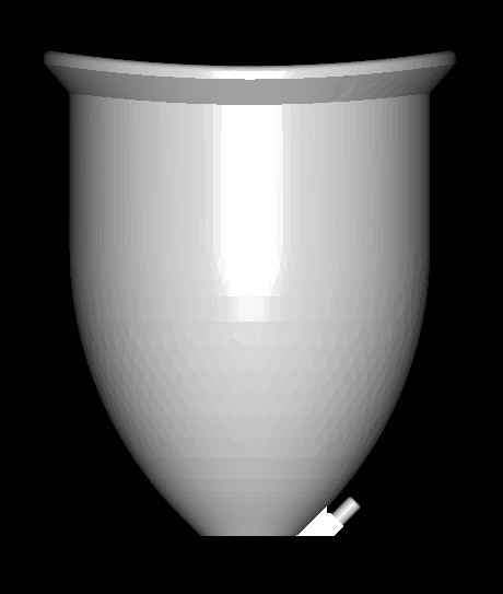 110mm wide by 135mm deep 3d printable breast / buttock enlargement cupping cup