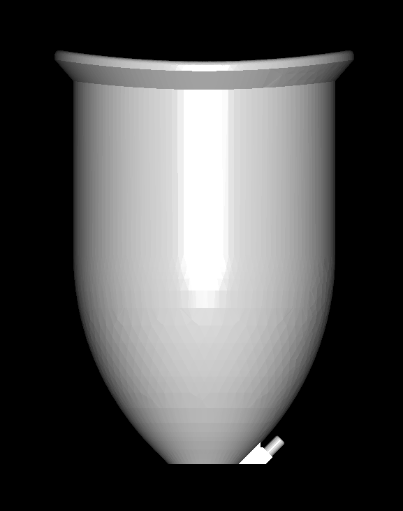 110mm wide by 160mm deep 3d printable breast / buttock enlargement cupping cup