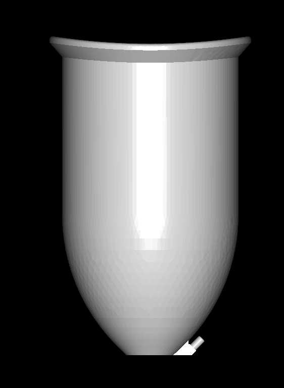 110mm wide by 185mm deep 3d printable breast / buttock enlargement cupping cup