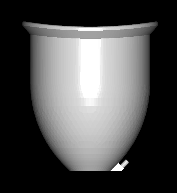 120mm wide by 135mm deep 3d printable breast / buttock enlargement cupping cup