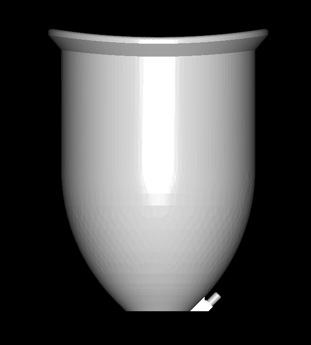 120mm wide by 160mm deep 3d printable breast / buttock enlargement cupping cup