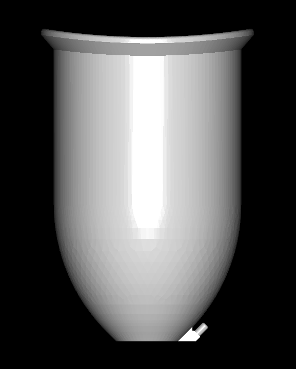 120mm wide by 185mm deep 3d printable breast / buttock enlargement cupping cup