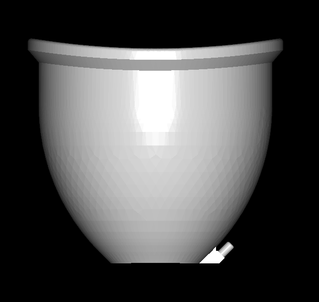 130mm wide by 110mm deep 3d printable breast / buttock enlargement cupping cup