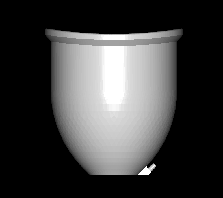 130mm wide by 135mm deep 3d printable breast / buttock enlargement cupping cup