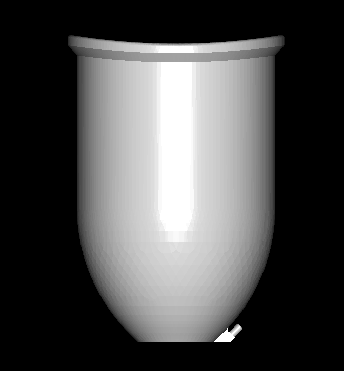 130mm wide by 185mm deep 3d printable breast / buttock enlargement cupping cup