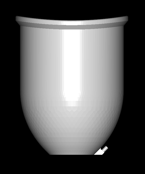 140mm wide by 160mm deep 3d printable breast / buttock enlargement cupping cup