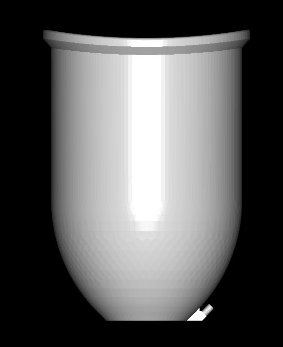 140mm wide by 185mm deep 3d printable breast / buttock enlargement cupping cup