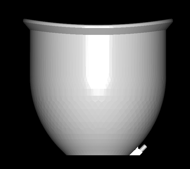 150mm wide by 110mm deep 3d printable breast / buttock enlargement cupping cup