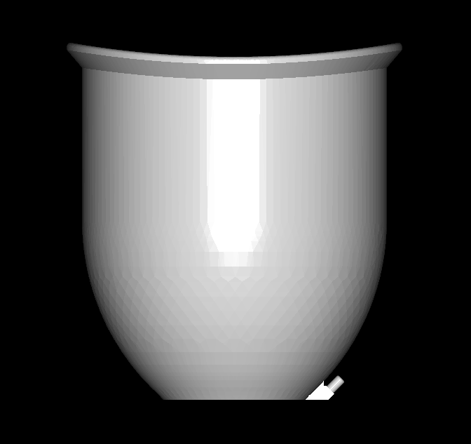 150mm wide by 135mm deep 3d printable breast / buttock enlargement cupping cup