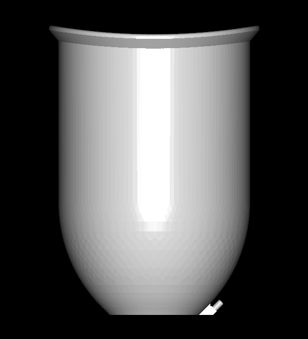 150mm wide by 185mm deep 3d printable breast / buttock enlargement cupping cup