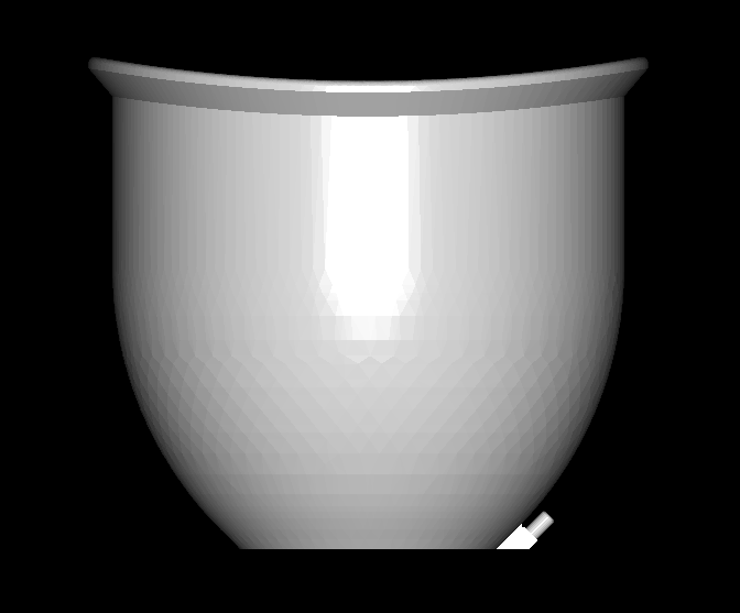 160mm wide by 110mm deep 3d printable breast / buttock enlargement cupping cup