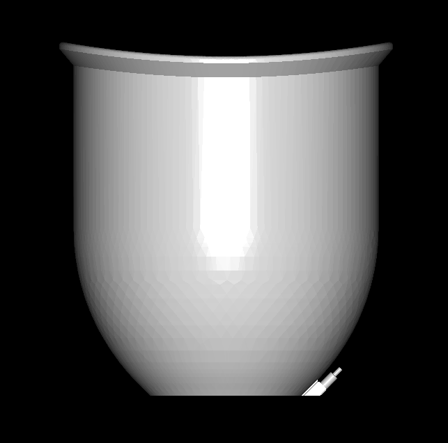 160mm wide by 135mm deep 3d printable breast / buttock enlargement cupping cup