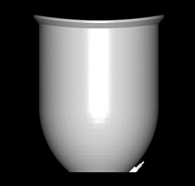 160mm wide by 160mm deep 3d printable breast / buttock enlargement cupping cup