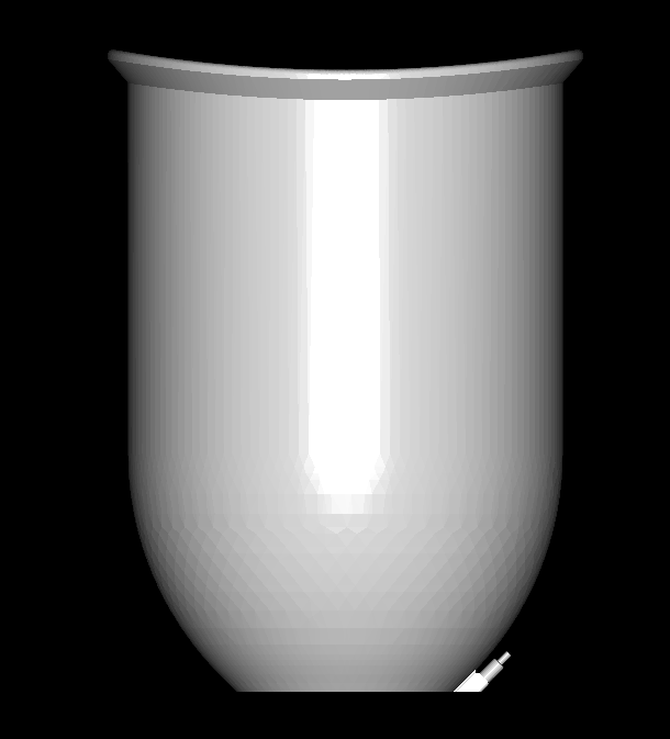 160mm wide by 185mm deep 3d printable breast / buttock enlargement cupping cup