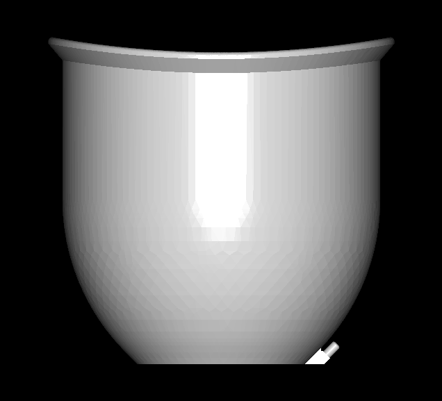 170mm wide by 135mm deep 3d printable breast / buttock enlargement cupping cup