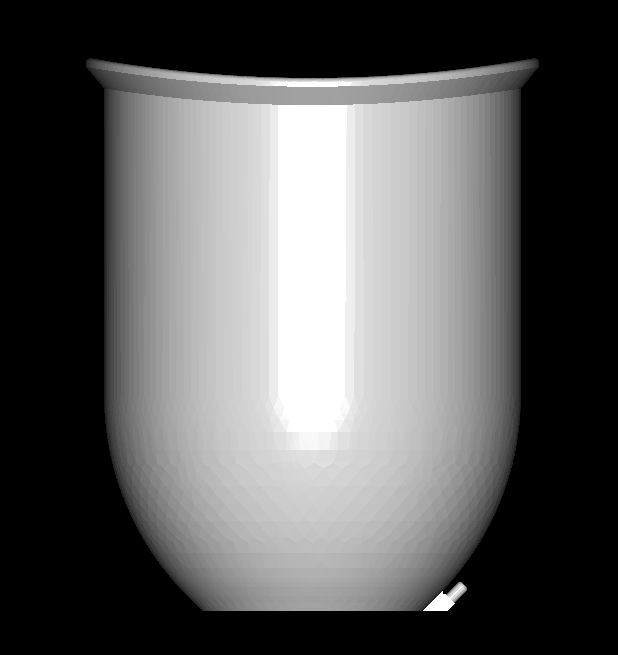 170mm wide by 185mm deep 3d printable breast / buttock enlargement cupping cup